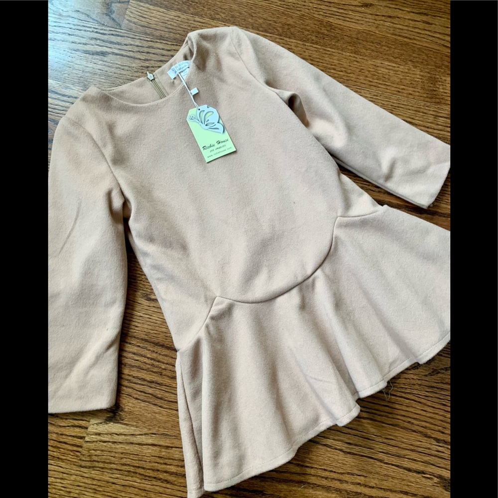 NWT Richie House Los Angeles Camel dress Sz 6